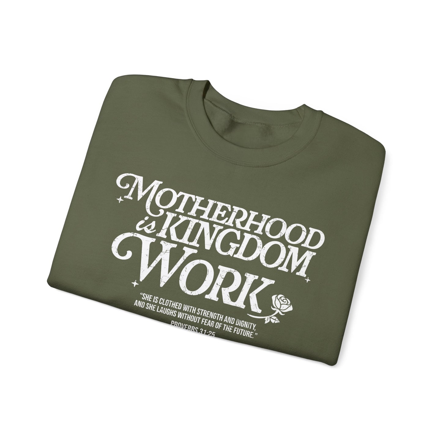 Motherhood Is Kingdom Work Crewneck Sweatshirt