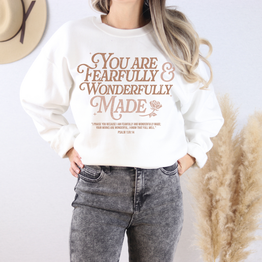 You are Fearfully and Wonderfully Made Crewneck Sweatshirt